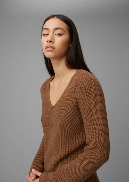 V-Neck-Pullover chestnut brown - Produkt Bild 1