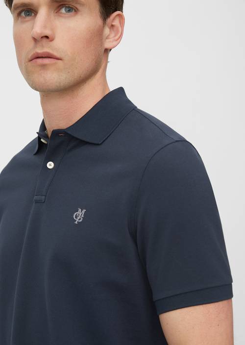 Kurzarm-Polo-Shirt Piqué Regular total eclipse - Produkt Bild 2