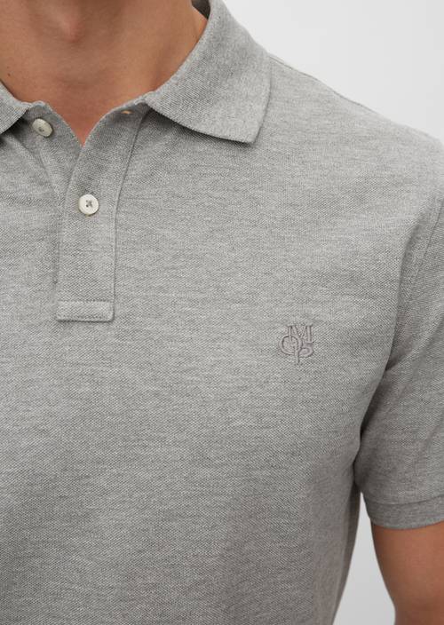 Kurzarm-Polo-Shirt Piqué Regular grey melange - Produkt Bild 2