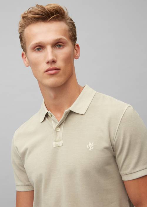 Kurzarm-Polo Piqué regular silver lining - Produkt Bild 2