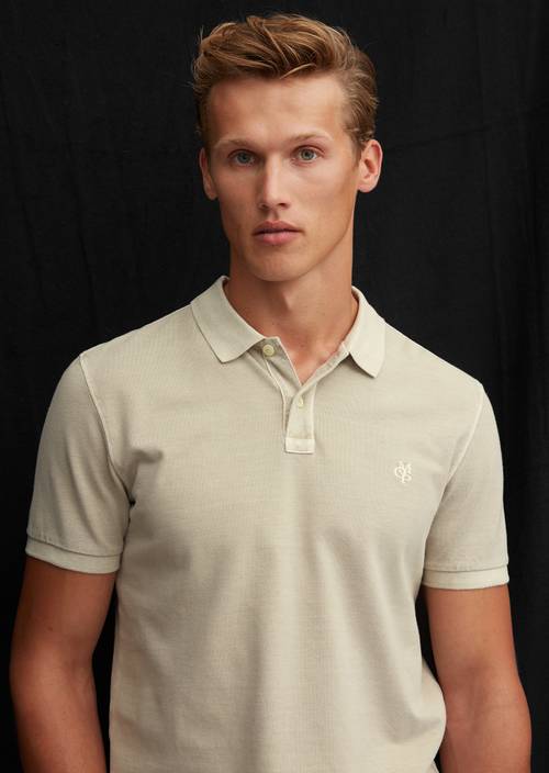 Kurzarm-Polo Piqué regular silver lining - Produkt Bild 1