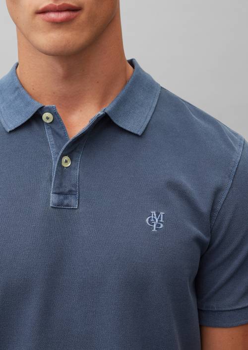 Kurzarm-Polo Piqué regular mood indigo - Produkt Bild 2
