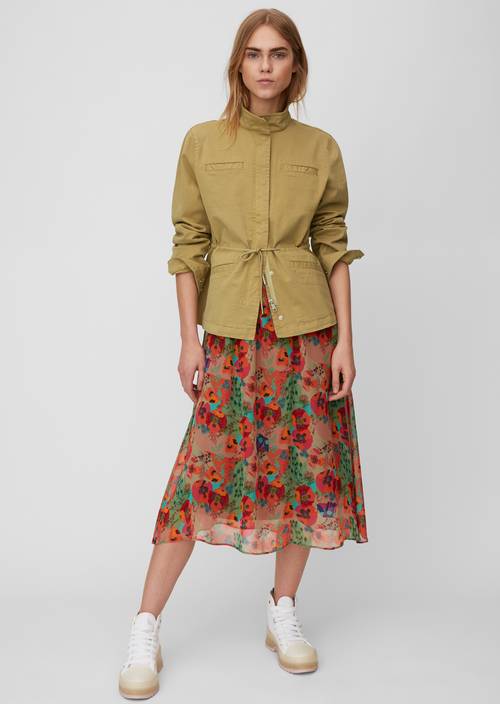 Field-Jacket Bleached olive in Frontalansicht