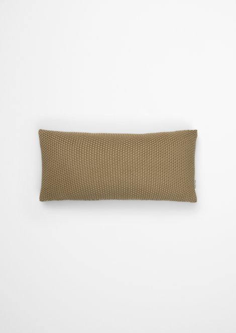 Marc O'Polo Sierkussen model Nordic Knit, Unisex, bruin, 30x60, 100% Biologisch katoen