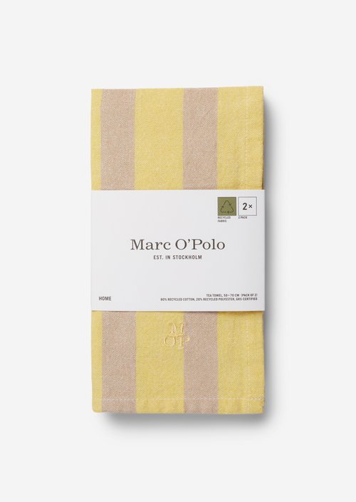 Striped tea towel — Multi Yellow