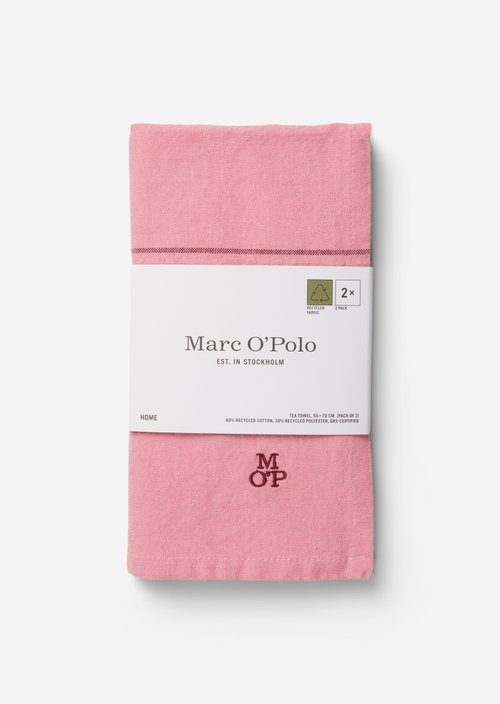 Checkered tea towel — Multi Pink