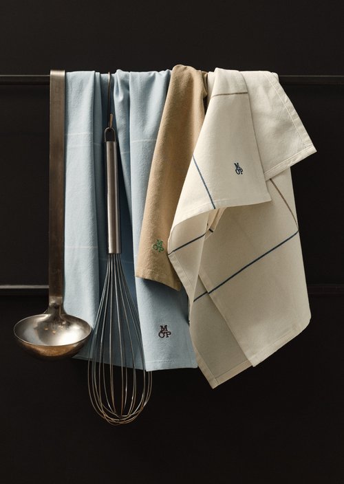 Checkered tea towel — Multi Grey