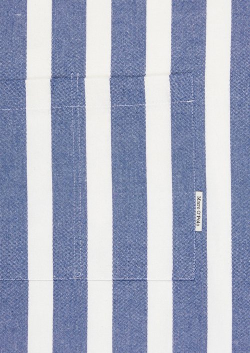 Striped kitchen apron — Multi Cobalt Blue