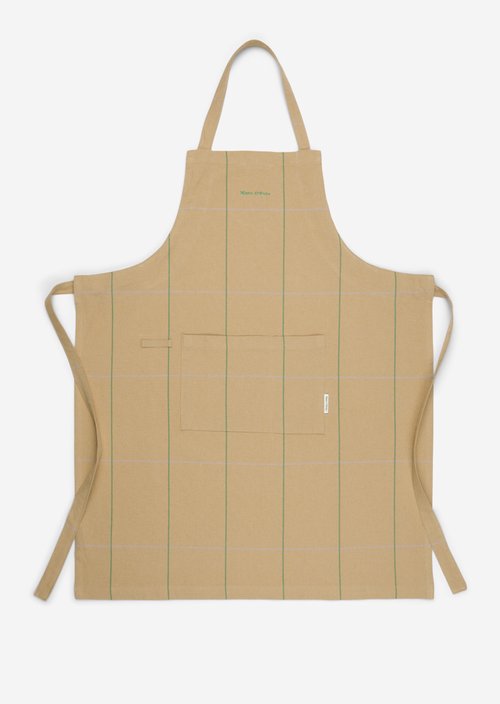 Plaid kitchen apron — Multi Sand