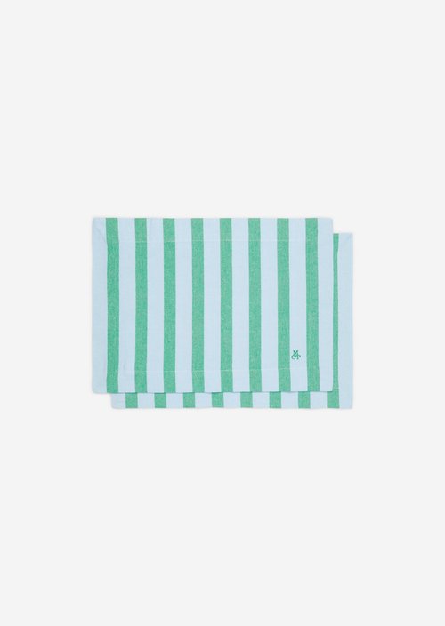 Striped placemat — Multi Green