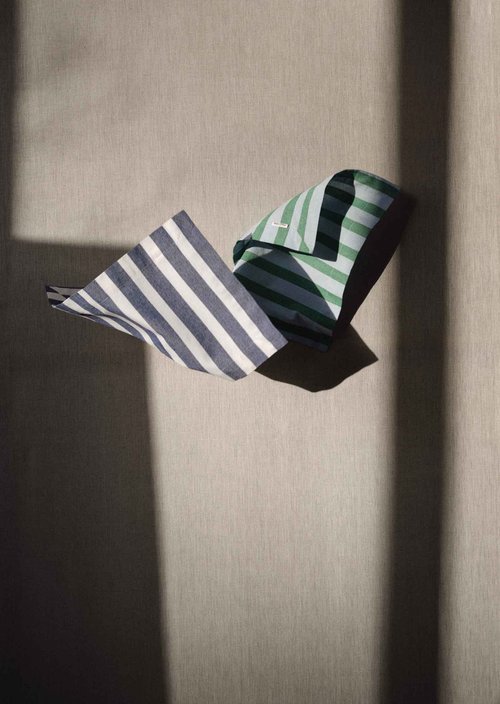 Striped placemat — Multi Green
