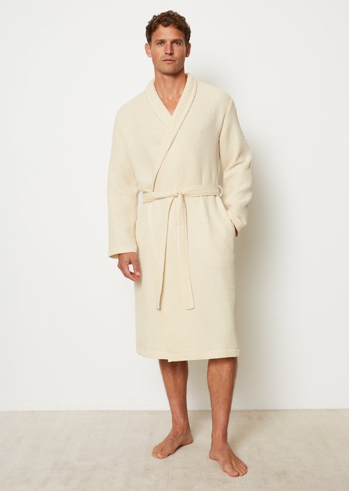Peignoir Homme Léger - Longueur Genoux - Doux Et Confortable - Avec Poches - Taille 52