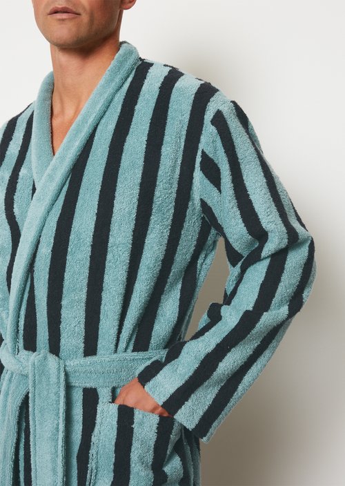 Men's bathrobe model Heritage — Aquamarine