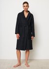 Marc O'Polo Premium Damen-Bademantel, Unisex, blau, Gr. s, 100% Baumwolle