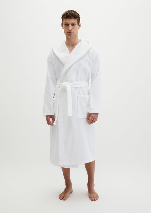 Men's bathrobe model Timeless — White
