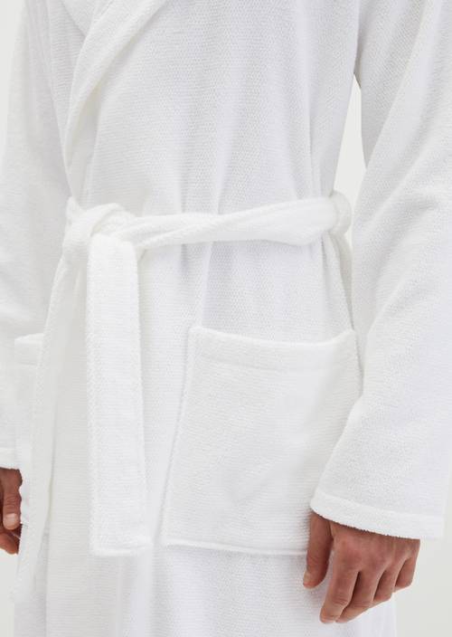 Herren-Bademantel Model Timeless White - Produkt Bild 2