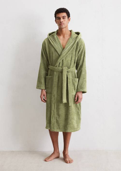 Herren-Bademantel Model Timeless Moss Green - Produkt Bild 1