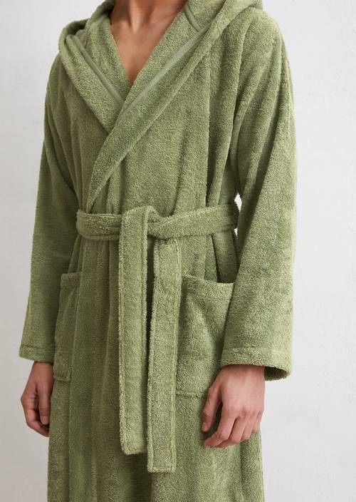 Herren-Bademantel Model Timeless Moss Green - Produkt Bild 2