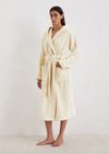 Marc O'Polo Damen-Bademantel Model Timeless, Unisex, beige, Gr. l, 100% Organic Cotton