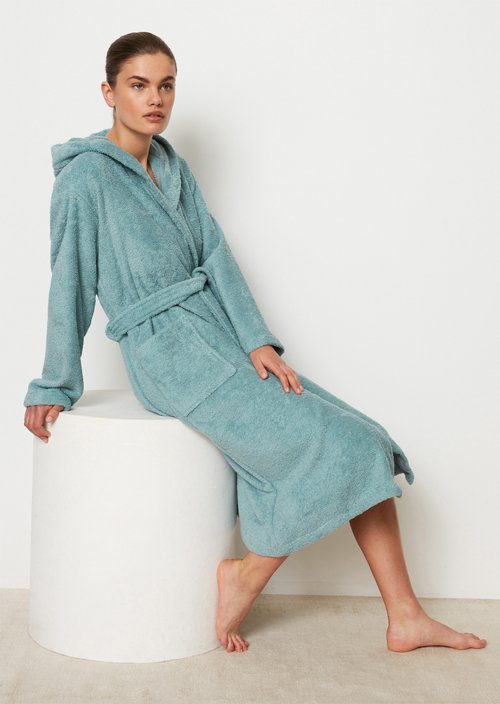 Ladies' bathrobe model Timeless — Aquamarine