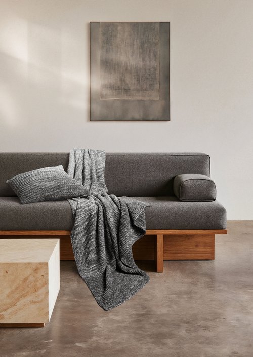 Plaid Model Nordic Knit melange — Anthracite