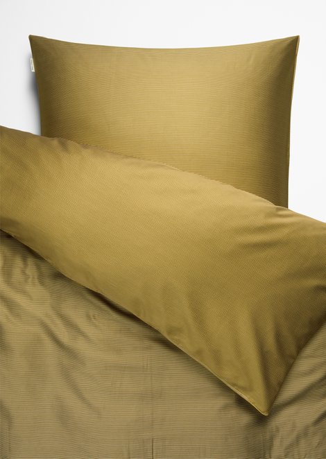 Marc O'Polo Bettwäsche-Set Model Jorn, Unisex, grün, 135x200-+-80x80, 100% Bio-Baumwolle