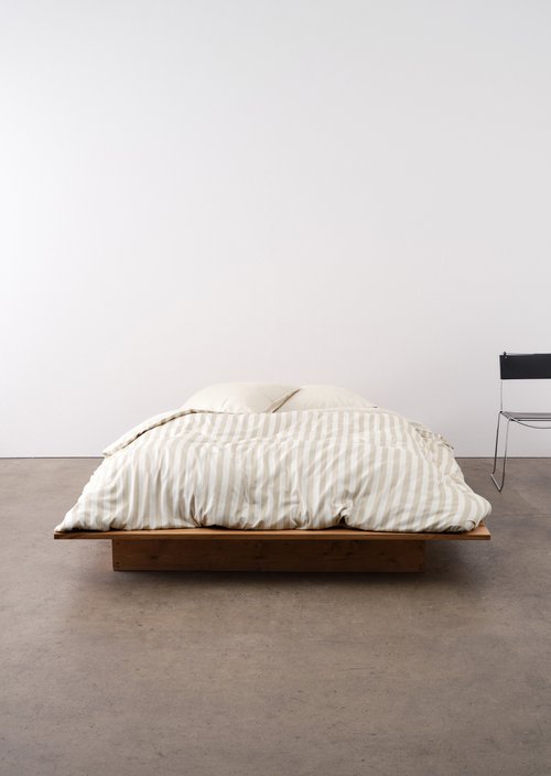Bettwäsche-Set Model Classic Stripe — Oatmeal