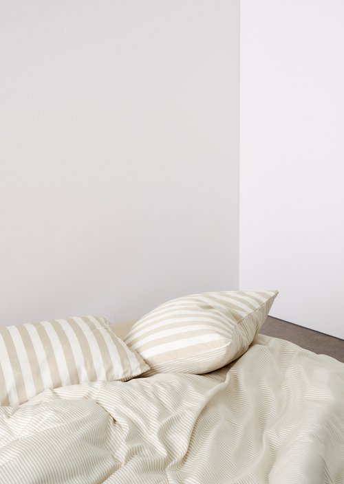 Bettwäsche-Set Model Classic Stripe — Oatmeal