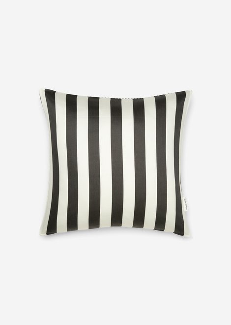 Marc O'Polo Kussenhoes model Classic Stripe, Unisex, grijs, 40x40, 100% Biologisch katoen