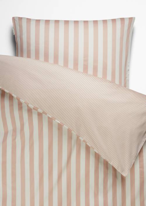 Bettwäsche-Set Model Classic Stripe Rose smoke - Produkt Bild 1