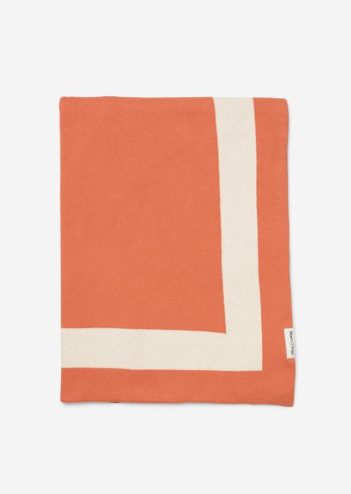 Jacquard statement plaid — Dark Coral