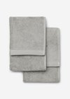 Marc O'Polo Gästehandtuch Model Timeless, Unisex, grau, 2/30x50, 100% Organic Cotton