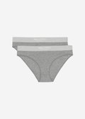 Fine rib briefs in a pack of 2 - gray | Multipacks | MARC O'POLO