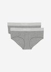 Marc O'Polo Feinripp-Hipster-Panty, Damen, grau, Gr. m, 95% Baumwolle, 5% Elasthan