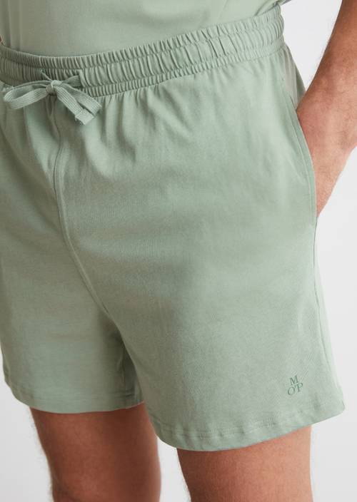 Lounge jersey shorts made from organic cotton green Bodywear