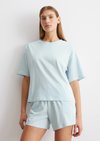 Marc O'Polo Loungeset, Dames, blauw, L, 100% Katoen