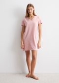 Lounge dress made from organic cotton jersey - rose | Bodywear