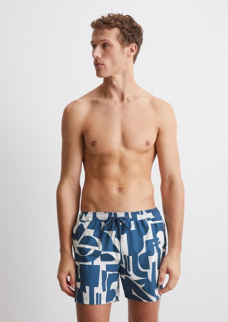 Marc O'Polo Badeshorts, Herren, blau, Gr. xl, 100% Polyester