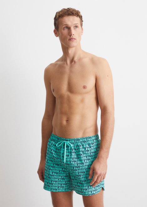 Marc O'Polo Badeshorts, Herren, blau, Gr. xxl, 100% Polyester