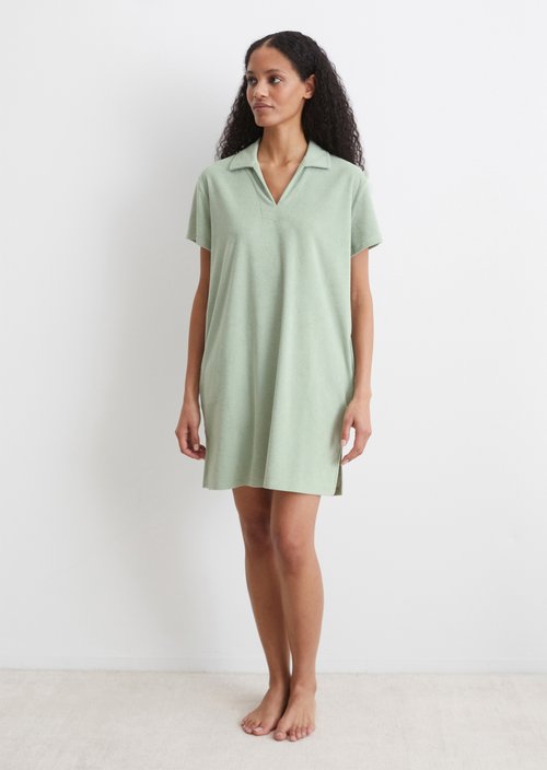 Strandkleid aus weichem Frottee - grün | Damen | MARC O’POLO