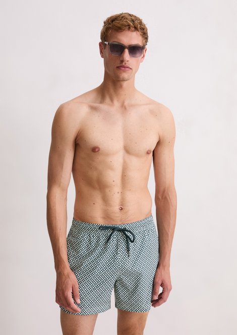 Marc O'Polo Badeshorts, Herren, weiss, Gr. s, 100% Polyester