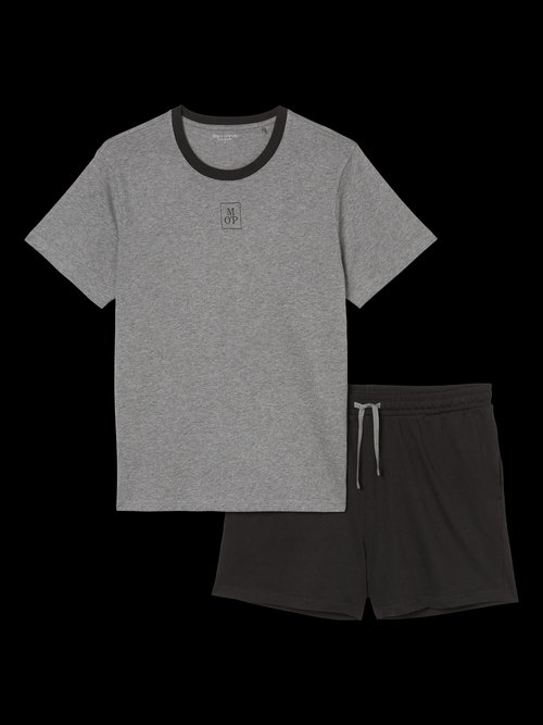 Lounge set — grey melange/black