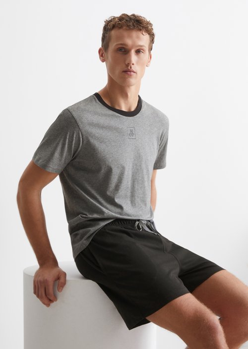 Lounge set — grey melange/black