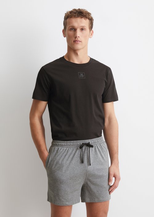Lounge set — black/grey melange