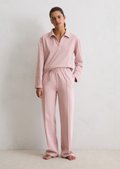 Regular lounge pants in heavyweight jersey - violet