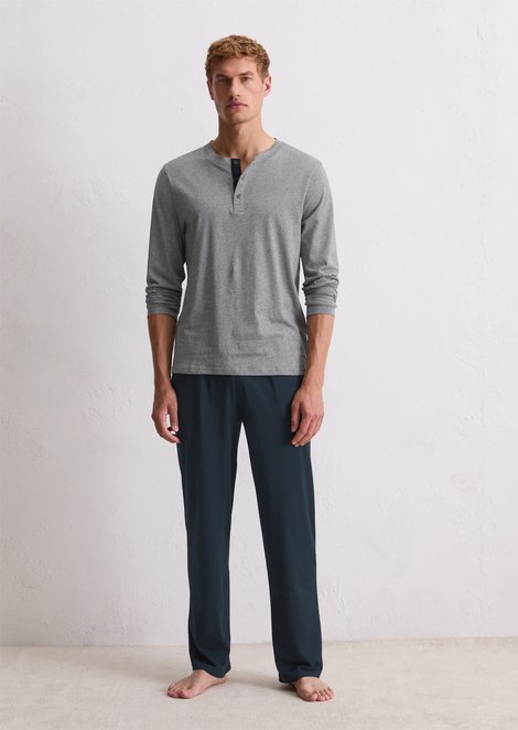 Marc O'Polo Loungeset, Heren, blauw, L, 100% Katoen