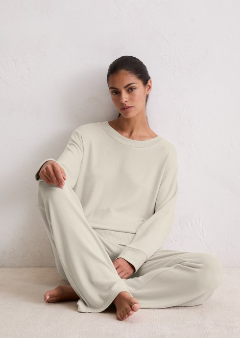 Marc O'Polo Lounge trui, Dames, beige, Xs, 95% Modal, 5% Elasthaan