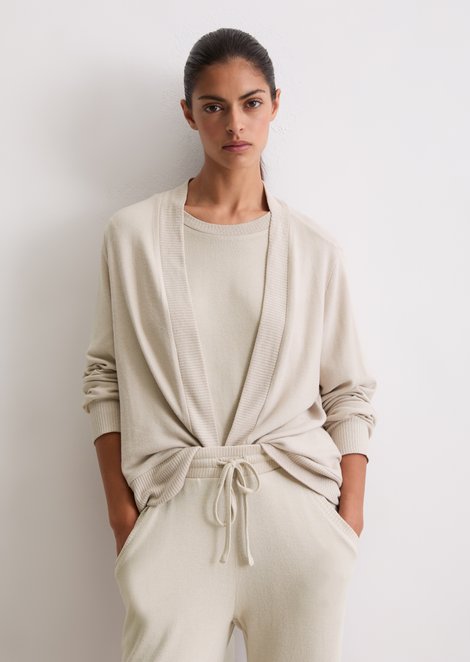 Marc O'Polo Lounge vest, Dames, beige, S, 95% Modal, 5% Elasthaan
