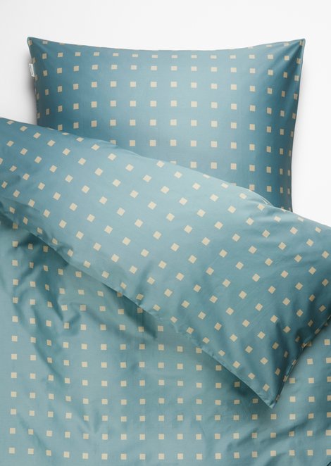 Marc O'Polo Beddengoedset model Iben, Unisex, blauw, 155x220_+_80x80, 100% Biologisch katoen