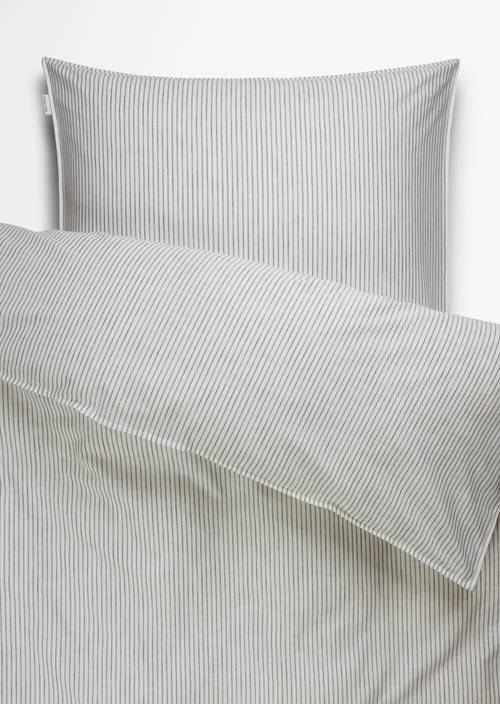 Beddengoedset model Classic Fine Stripe Anthrazit - Product afbeelding 1